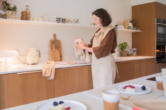 Set 2 prosoape de bucatarie, microfibra , 40x60 cm, "Essential", Sand - Tiseco