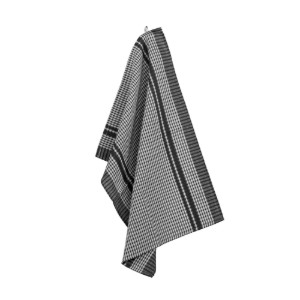 Set 4 prosoape de bucatarie, 50x70 cm "Waffle", Black - Tiseco