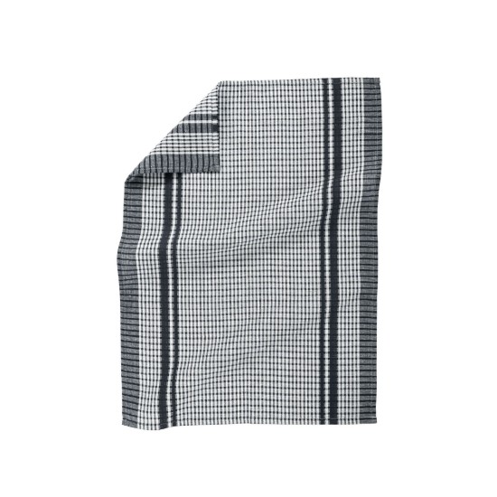 Set 4 prosoape de bucatarie, 50x70 cm "Waffle", Black - Tiseco