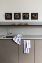 Set 3 prosoape de bucatarie, bumbac organic, 50x70 cm, Blue - Tiseco