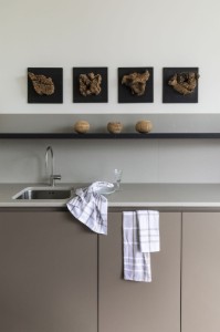 Set 3 prosoape de bucatarie, bumbac organic, 50x70 cm, Blue - Tiseco