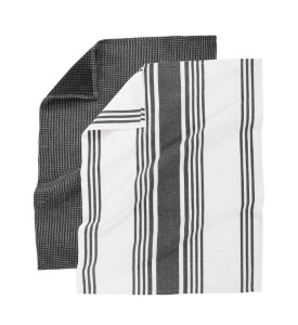 Set 4 prosoape de bucatarie, bumbac, 50x70 cm, "Combo", Black - Tiseco