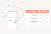 Halat baie unisex, chenille, L120cm L/XL "Rocher", Grey -Tiseco