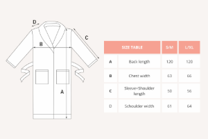 Halat baie unisex, chenille, L120cm L/XL "Rocher", Grey -Tiseco