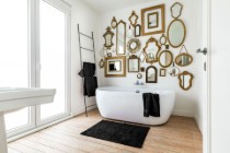 Prosop de baie, bumbac, 100x150cm, "Riva", Black -Tiseco