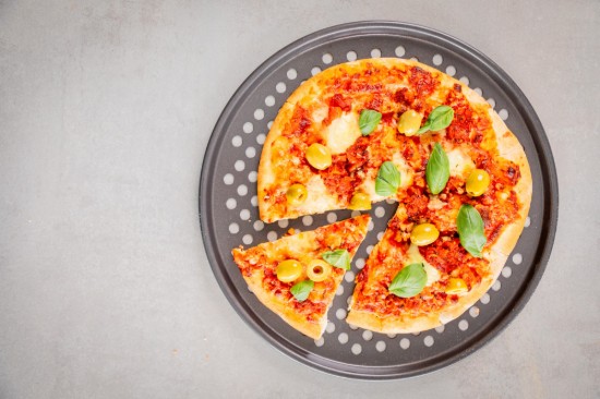 Tava pizza, perforata, otel, 33 cm - MasterClass