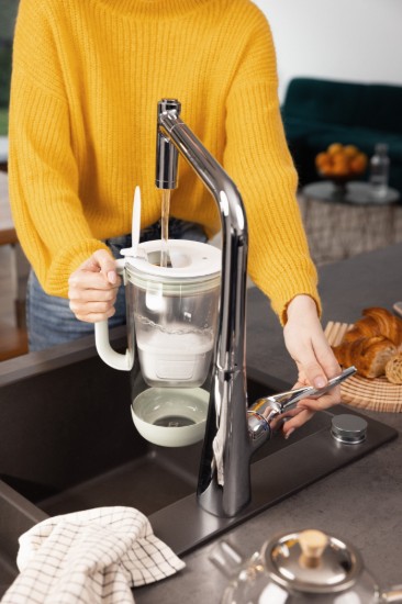 Cana filtranta Editie Aniversara 60 ani, din sticla, BRITA MAXTRA (Light Green), 1 x filtru Pure Performance