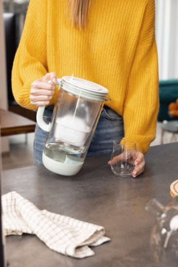 Cana filtranta Editie Aniversara 60 ani, din sticla, BRITA MAXTRA (Light Green), 1 x filtru Pure Performance