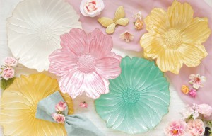 Bol forma floare, sticla, 30cm, "Spring Glass" - Easy Life
