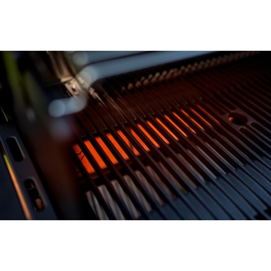 Gratar pe gaz cu 4 arzatoare infrarosu, incastrabil, gratare din fonta, negru, Crossray by Heatstrip TCX4FL(B)30