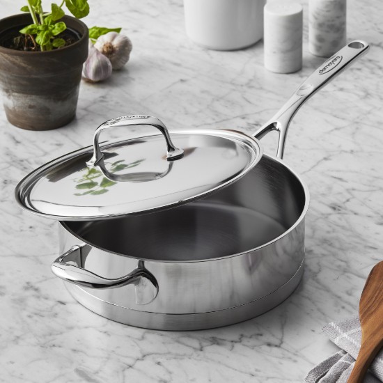 Tigaie saute cu capac 7-ply, inox, 24 cm/2,8 l, "Atlantis"- Demeyere