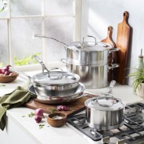 Cratita inox, cu capac, 18cm/2,2L, "Atlantis" - Demeyere