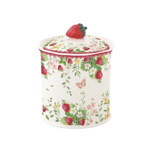 Recipient depozitare, portelan, 8,5 x 11 cm, "Jardin des Fraises" - Easy Life