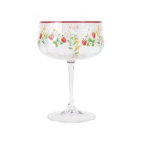Set 2 pahare sampanie, 250ml, sticla, "Jardin des Fraises" - Easy Life
