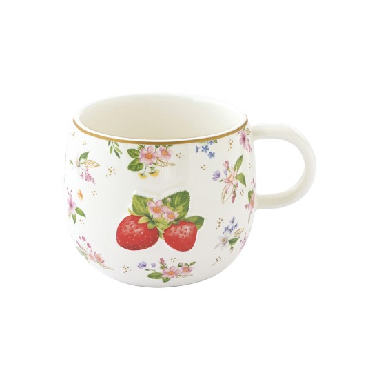 Cana portelan, 400ml, model embosat, "Fancy Fruit" - Easy Life