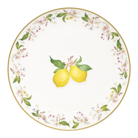 Set 2 farfurii, portelan, cu model embosat, 16cm, "Fancy Fruit" - Easy Life