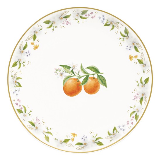 Set 2 farfurii, portelan, cu model embosat, 16cm, "Fancy Fruit" - Easy Life