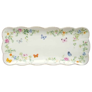 Platou servire, portelan, 36 x 14,5 cm, "Dancing Butterflies" - Easy Life