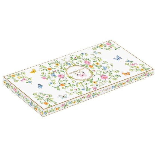 Platou servire, portelan, 36 x 14,5 cm, "Dancing Butterflies" - Easy Life