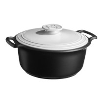 Oala Cocotte ceramica, 31cm/5,5L, "Sublime +", White&Slate - Emile Henry