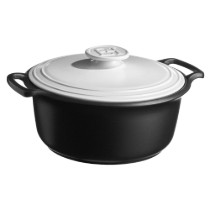 Oala Cocotte ceramica, 33cm/6,5L, "Sublime +", White&Slate - Emile Henry