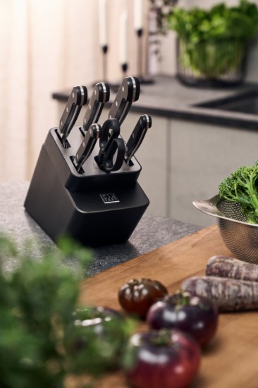 Set cutite 7 piese, cu modul ascutire integrat, "ZWILLING Pro", Ash - Zwilling
