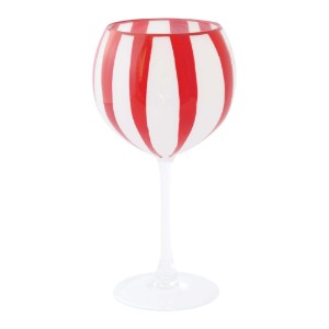 Pahar gin, pictat manual, sticla, 500ml, "Twist&Match", Red - Easy Life