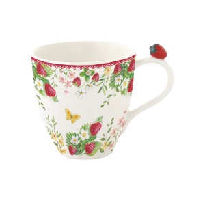 Cana portelan, 350ml, "Jardin des Fraises" - Easy Life