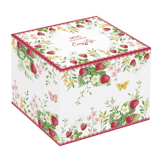 Cana portelan, 350ml, "Jardin des Fraises" - Easy Life