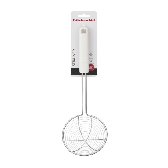 Paleta strecuratoare, inox, 35,5 cm, "Classic", Porcelain White - KitchenAid