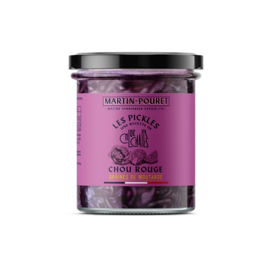Varza rosie murata cu seminte de mustar, 60 g ℮, Martin-Pouret, Franta