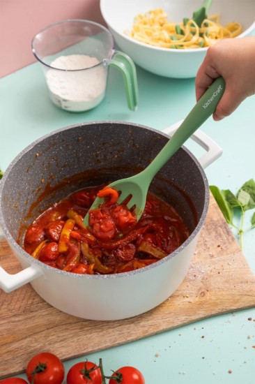 Lingura cu fante, silicon, 27 cm, Verde - Kitchen Craft