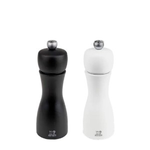 Set 2 rasnite sare si piper, 15 cm, "Tahiti Z", Black&White - Peugeot