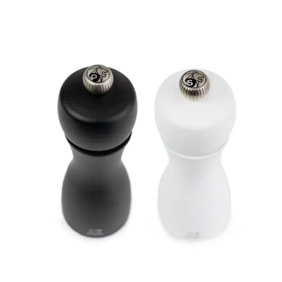 Set 2 rasnite sare si piper, 15 cm, "Tahiti Z", Black&White - Peugeot