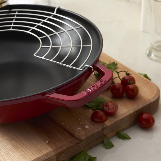 Tigaie wok, fonta, 30cm, Cherry - Staub