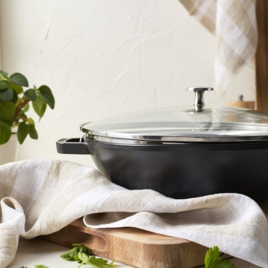 Tigaie wok, fonta, 30cm, Black - Staub