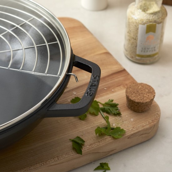 Tigaie wok, fonta, 30cm, Black - Staub