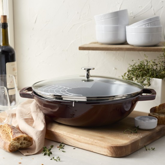 Tigaie wok, fonta, 30cm, Grenadine - Staub