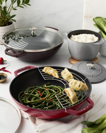 Tigaie wok, fonta, 30cm, Grenadine - Staub