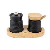 Set rasnita piper "Bali" si dispenser sare, fonta - Peugeot