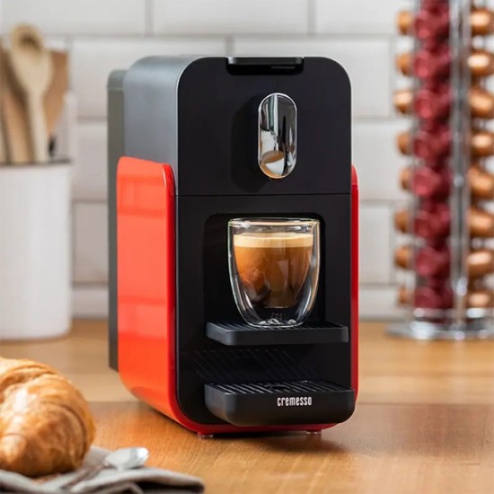 Espressor 1450 W, "Brava", Glossy Red - Cremesso