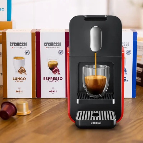 Espressor 1450 W, "Brava", Glossy Red - Cremesso