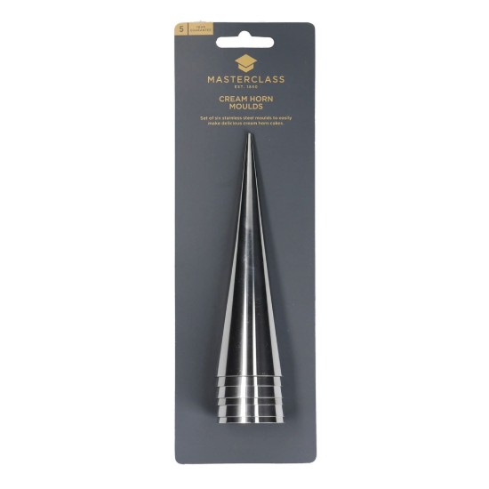 Set 6 forme pentru cornete, inox - MasterClass
