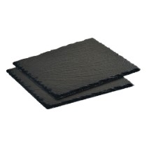 Set 2 platouri servire din ardezie, 20 x 20 cm - Kesper