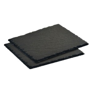 Set 2 platouri servire din ardezie, 20 x 20 cm - Kesper
