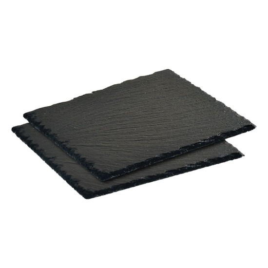 Set 2 platouri servire din ardezie, 20 x 20 cm - Kesper