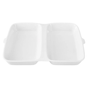 Platou burger, portelan, 32x24cm, "Gastronomi" - Porland