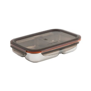 Caserola dreptunghiulara compartimentata, inox, 1000ml, "To go" - Cuitisan