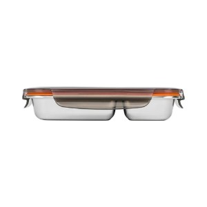 Caserola dreptunghiulara compartimentata, inox, 1000ml, "To go" - Cuitisan