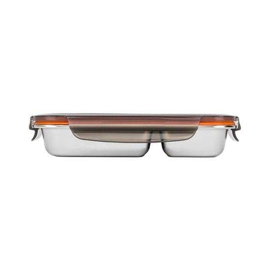 Caserola dreptunghiulara compartimentata, inox, 1000ml, "To go" - Cuitisan